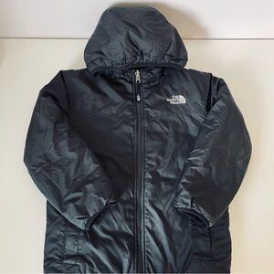 The North Face Boys Black Reversible Hooded Fleece Jacket size XS/6